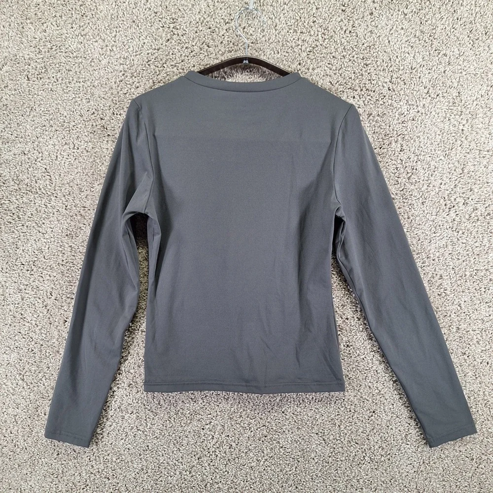 Trendy Queen Long Sleeve Shirt‎ Womens Large Crew Neck Causal Stretch Lot of 2